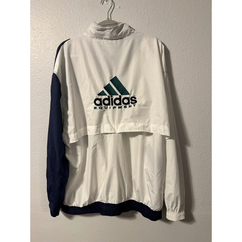 Vintage Adidas Equipment EQT Windbreaker Jacket 90s‎ Colorblock Big Logo XL